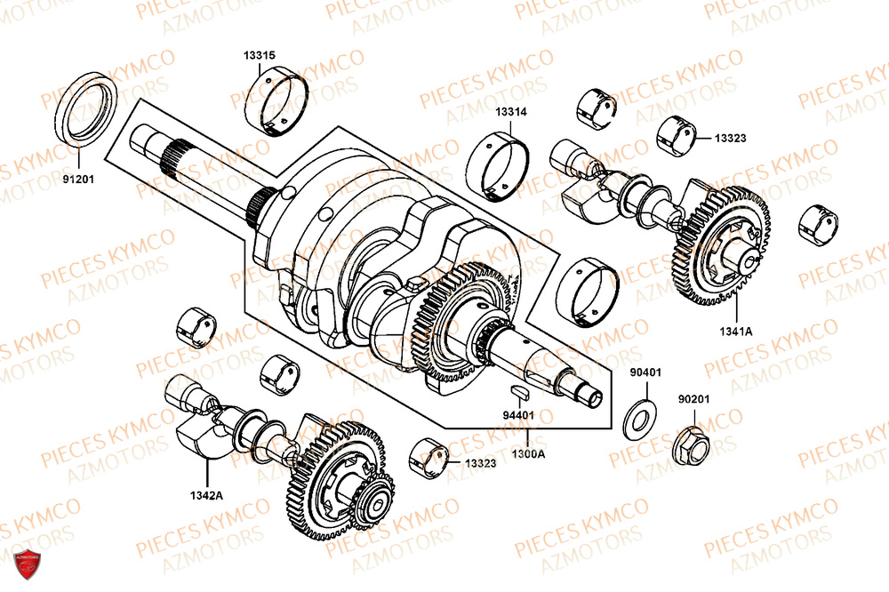 Vilebrequin KYMCO Pièces Scooter CV3 575 4T EURO5+ (SBA1EA)