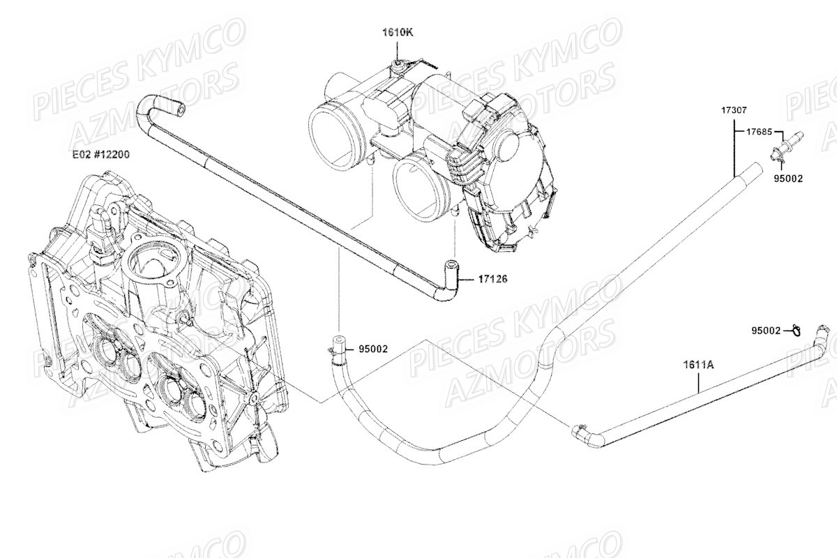Carburation KYMCO Pièces Scooter Kymco CV3 550 4T EU V (SBA1CA)