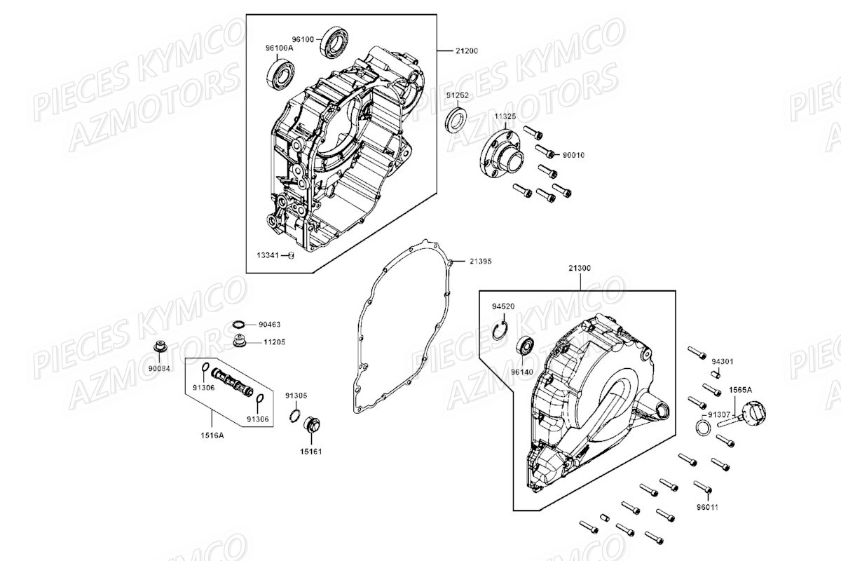 Carter De Transmission KYMCO Pièces Scooter Kymco CV3 550 4T EU V (SBA1CA)