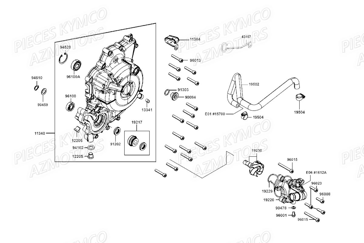 CARTER GAUCHE KYMCO CV3 550 4T EU5