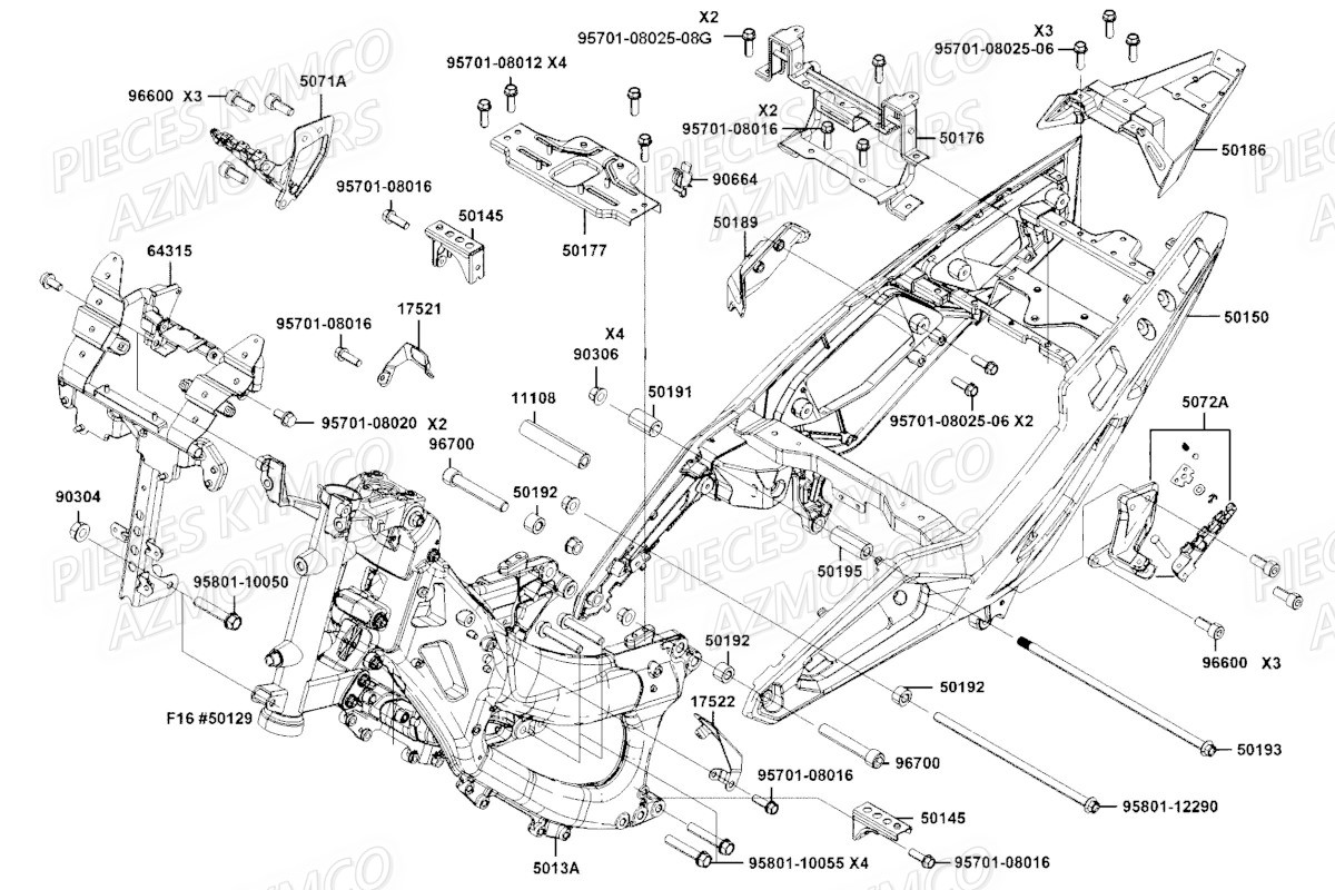 CHASSIS pour CV3 550 4T EU5