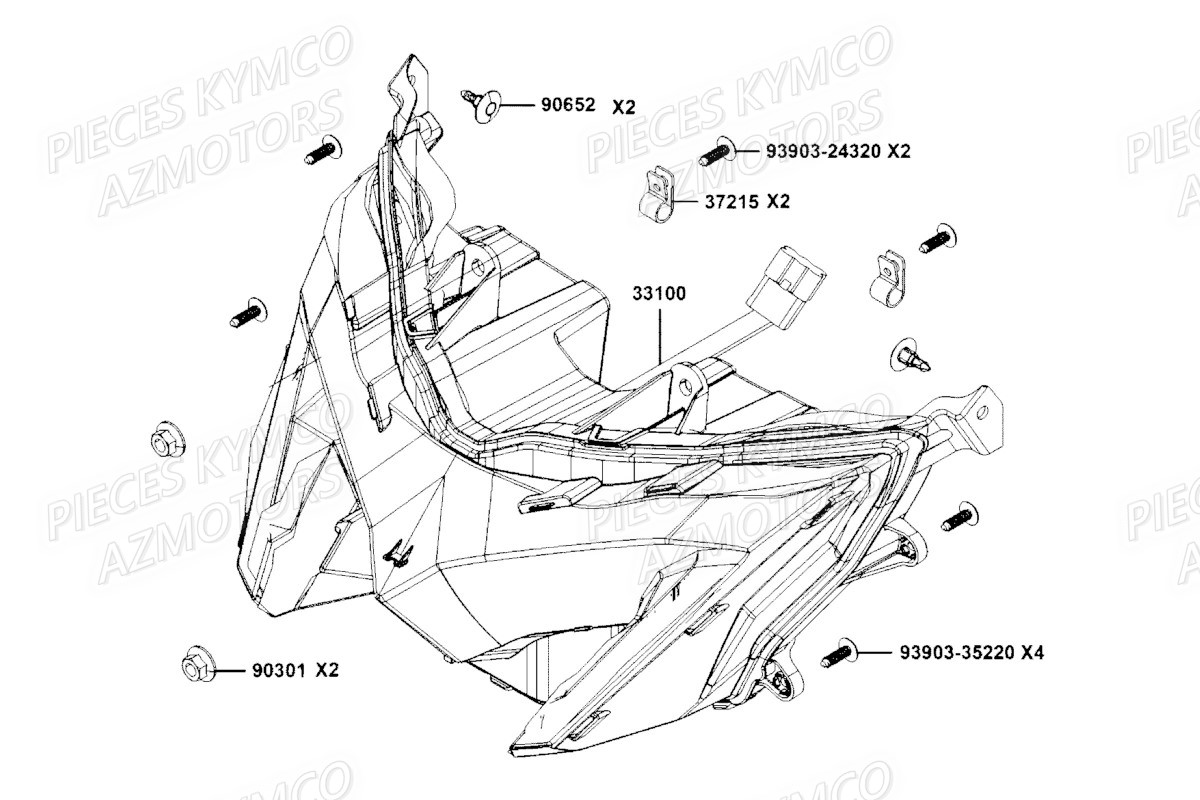 Phares KYMCO Pièces Scooter Kymco CV3 550 4T EU V (SBA1CA)