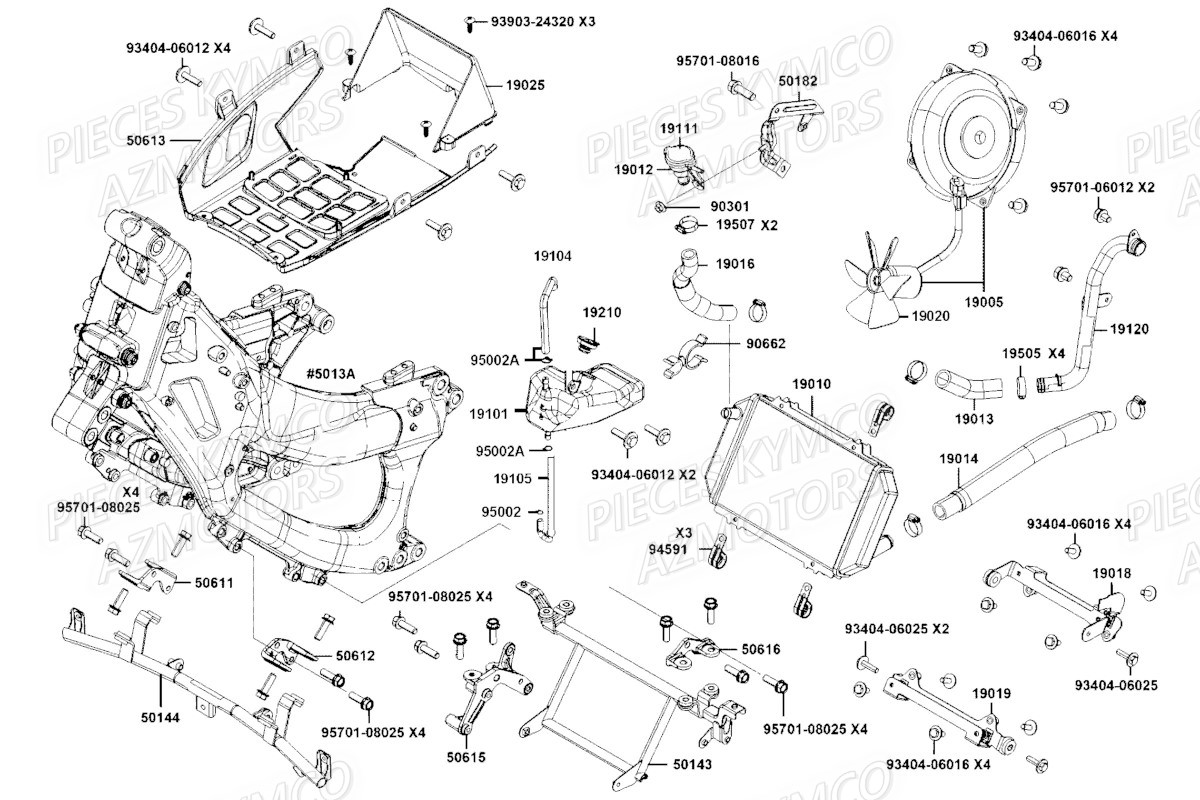 REFROIDISSEMENT KYMCO Pièces Scooter Kymco CV3 550 4T EURO V