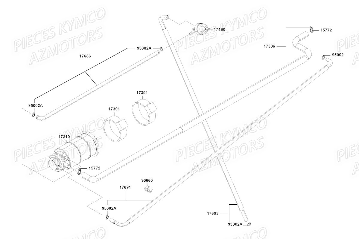 Reniflard KYMCO Pièces Scooter Kymco CV3 550 4T EU V (SBA1CA)