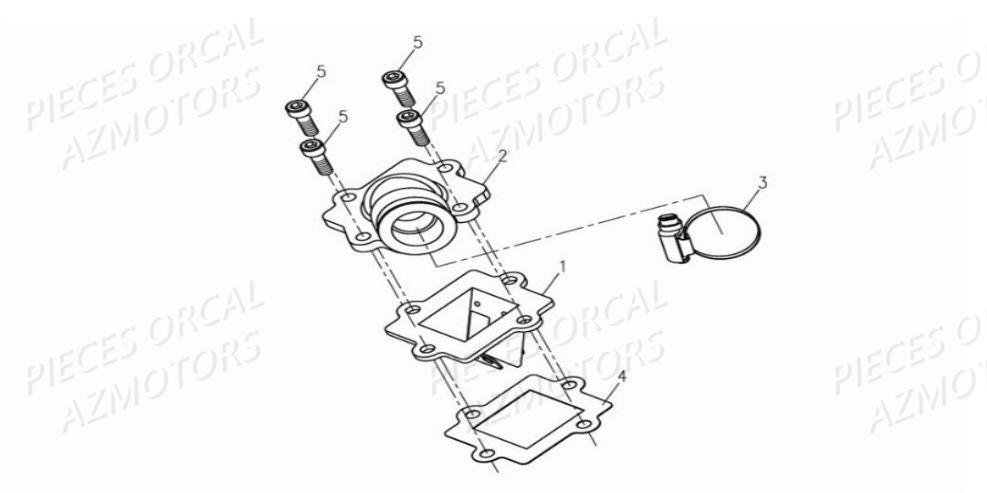 Clapets ORCAL Pièces Orcal CAVARO 50cc 2 temps 