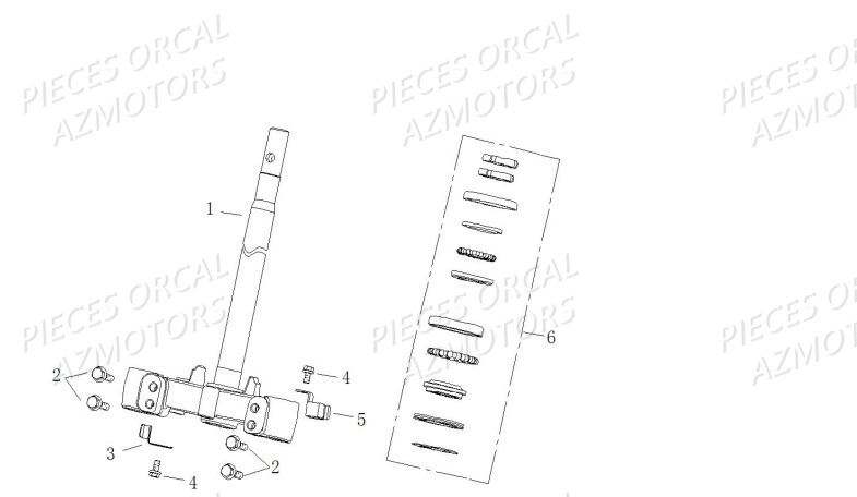 COLONNE DE DIRECTION AZMOTORS Cavaro 50 2T