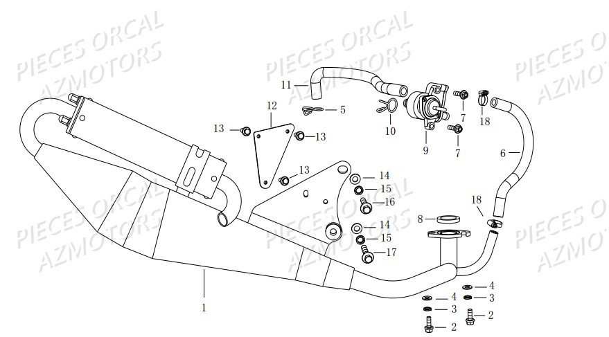 ECHAPPEMENT ORCAL Cavaro 50 2T