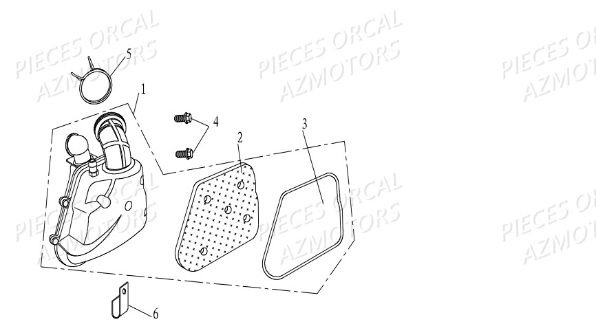 Filtre A Air ORCAL Pièces Orcal CAVARO 50cc 2 temps 