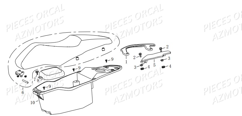 Selle ORCAL Pièces Orcal CAVARO 50cc 2 temps 