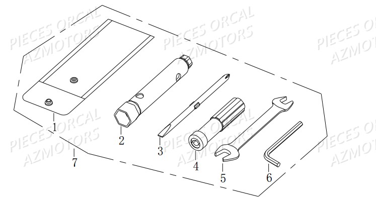 Trousse A Outils ORCAL Pièces Orcal CAVARO 50cc 2 temps 