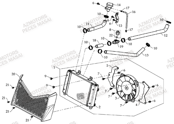 RADIATEUR AZMOTORS D360