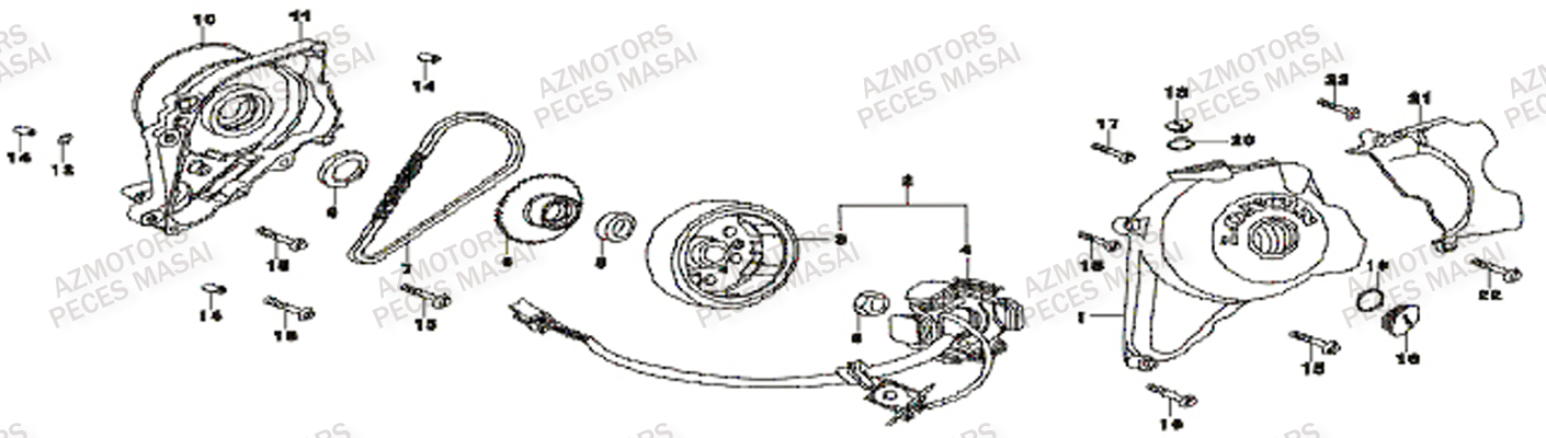 Alternateur MASAI Pièces Quad D90