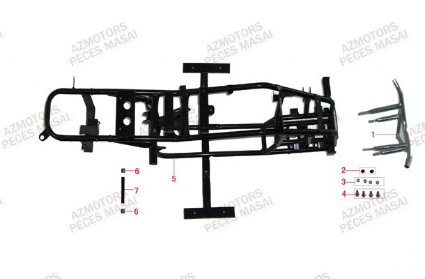 Chassis MASAI Pièces Quad D90