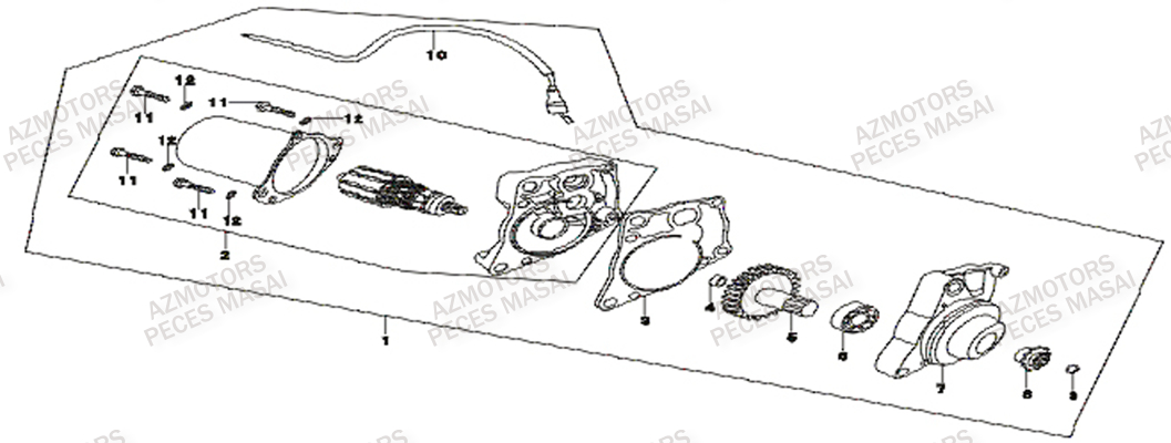 Demarreur MASAI Pièces Quad D90