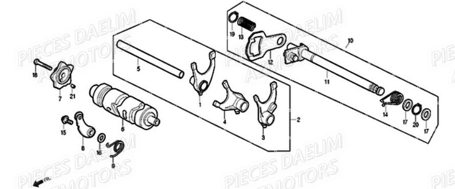 Barillet DAELIM Pièces Moto DAELIM 125cc SOLUTION
