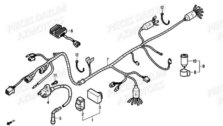 Equipement Electrique DAELIM Pièces Moto DAELIM 125cc SOLUTION
