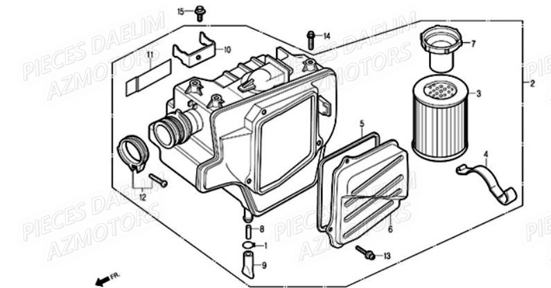 Filtre A Air DAELIM Pièces Moto DAELIM 125cc SOLUTION
