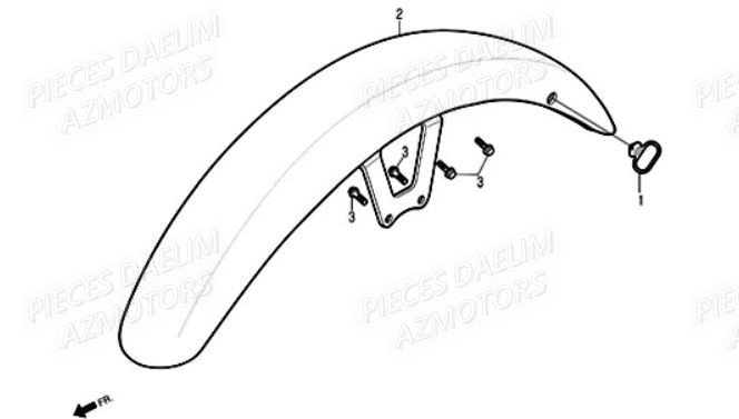 Garde Boue Avant DAELIM Pièces Moto DAELIM 125cc SOLUTION
