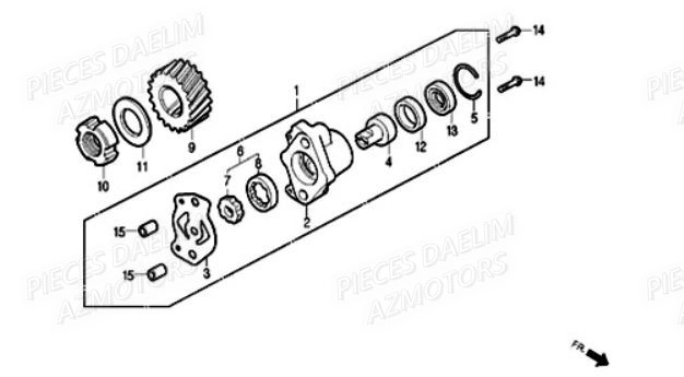 Pompe A Huile DAELIM Pièces Moto DAELIM 125cc SOLUTION
