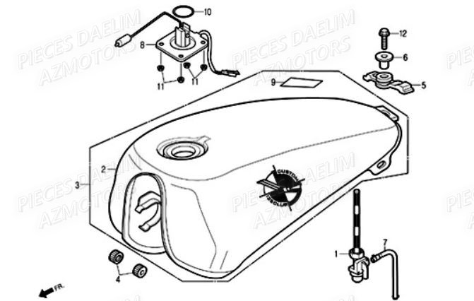 RESERVOIR DAELIM Pièces Moto DAELIM 125cc SOLUTION