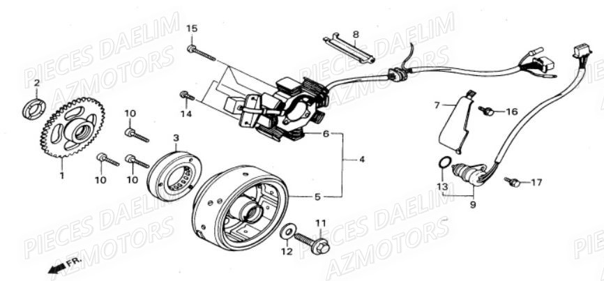 ALTERNATEUR DAELIM Pièces Moto DAELIM VS 125cc