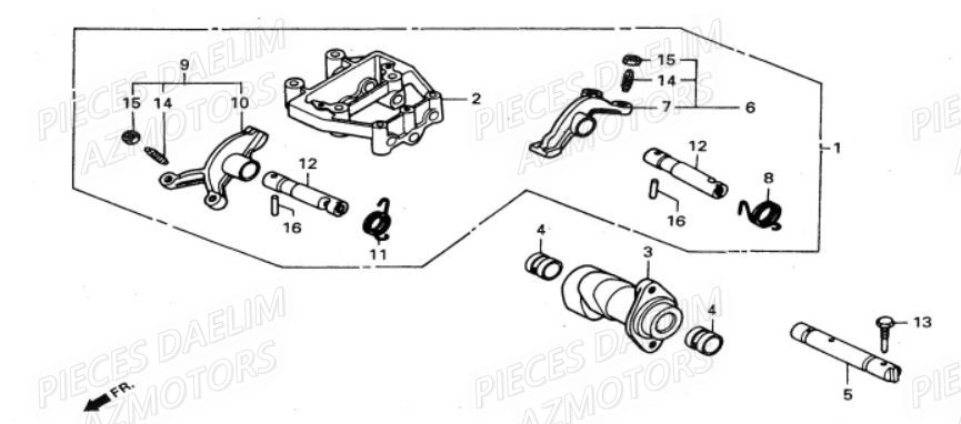 bandes isolantes échappement - Pièces détachées DAELIM 125 VT, DAYSTAR et VS