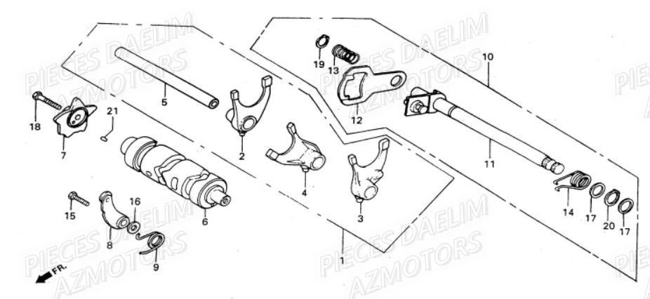 Barillet DAELIM Pièces Moto DAELIM VS 125cc

