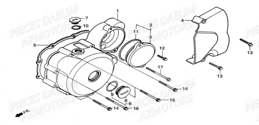 CARTER_ALTERNATEUR DAELIM Pièces Moto DAELIM VS 125cc