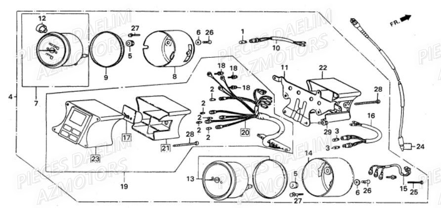 COMPTEUR DAELIM Pièces Moto DAELIM VS 125cc