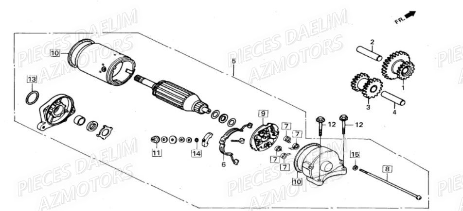 Demarreur DAELIM Pièces Moto DAELIM VS 125cc
