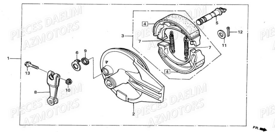 FREIN_ARRIERE DAELIM Pièces Moto DAELIM VS 125cc