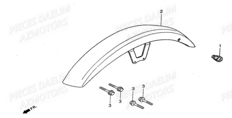 Garde Boue Avant DAELIM Pièces Moto DAELIM VS 125cc

