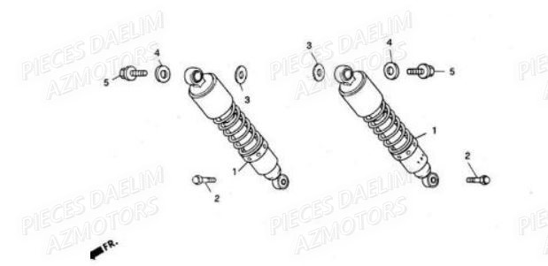 AMORTISSEUR DAELIM Pièces Moto DAELIM VT 125cc
