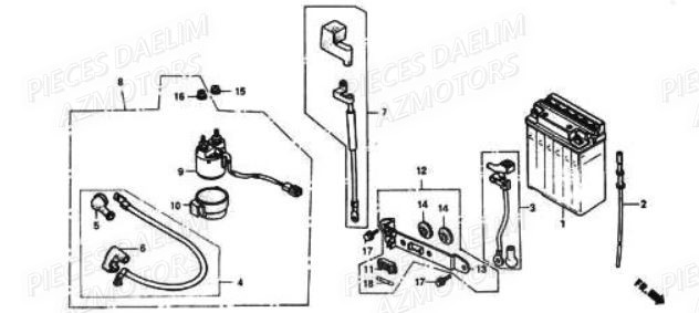 BATTERIE DAELIM DAELIM VT 125