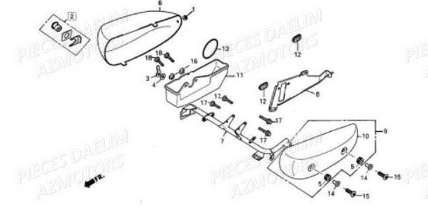 Boite A Outils DAELIM Pièces Moto DAELIM VT 125cc
