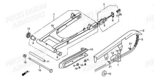 BRAS_OSCILLANT DAELIM Pièces Moto DAELIM VT 125cc