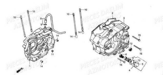 Carter Moteur DAELIM Pièces Moto DAELIM VT 125cc
