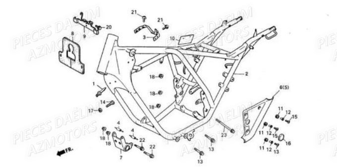 Chassis DAELIM Pièces Moto DAELIM VT 125cc
