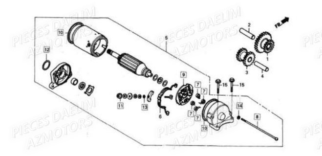 DEMARREUR DAELIM Pièces Moto DAELIM VT 125cc