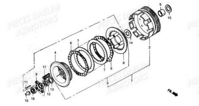 Embrayage DAELIM Pièces Moto DAELIM VT 125cc
