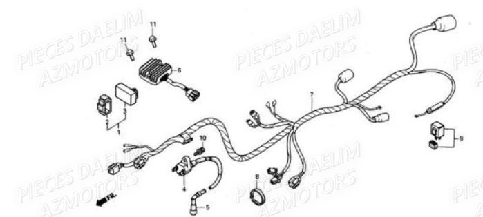 EQUIPEMENT_ELECTRIQUE DAELIM Pièces Moto DAELIM VT 125cc