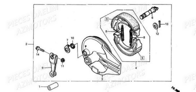 Frein Arriere DAELIM Pièces Moto DAELIM VT 125cc
