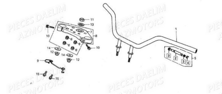 GUIDON DAELIM Pièces Moto DAELIM VT 125cc