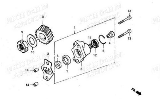 Pompe A Huile DAELIM Pièces Moto DAELIM VT 125cc
