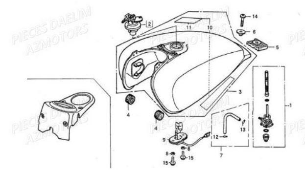 Reservoir DAELIM Pièces Moto DAELIM VT 125cc
