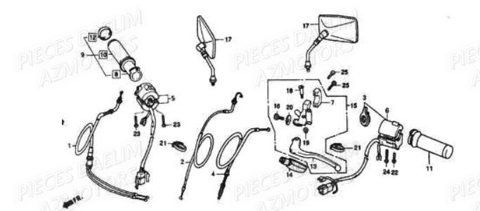 RETROVISEUR DAELIM Pièces Moto DAELIM VT 125cc