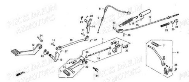 SELECTEUR_DE_VITESSES DAELIM Pièces Moto DAELIM VT 125cc