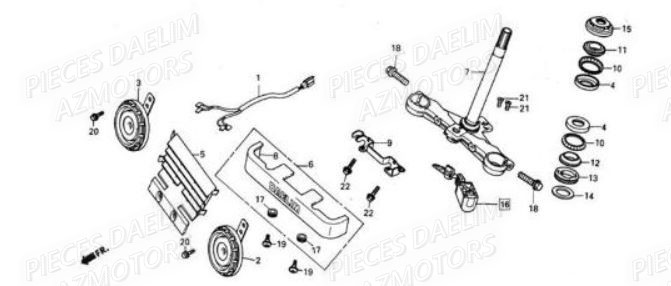 Te De Fourche DAELIM Pièces Moto DAELIM VT 125cc
