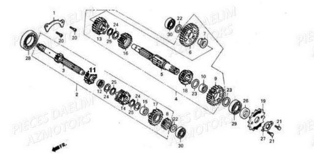 Transmission DAELIM Pièces Moto DAELIM VT 125cc
