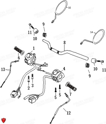 GUIDON ET COMMODO pour DARK ROD 125